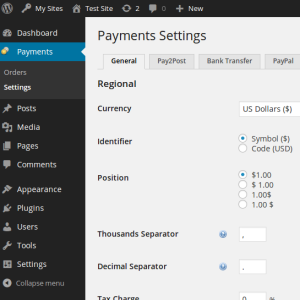 Payment Settings