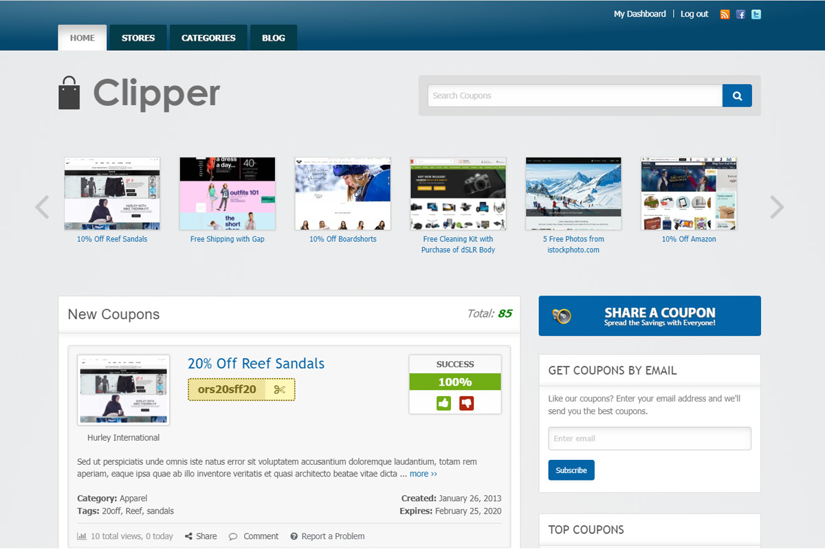 Clipper WordPress theme screenshot